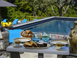 Al Relais Anna sull'isola di Capri colazione a bordo piscina